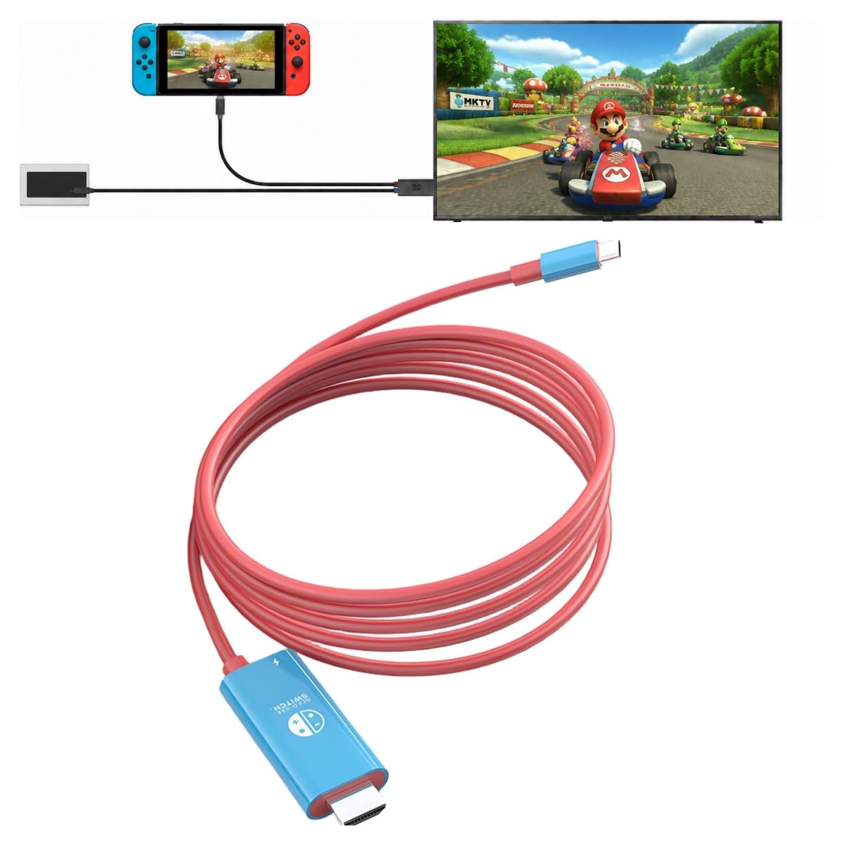 Amazon | Nintendo Switch 2用 Type-C - HDMIケーブル、4Kビデオ出力